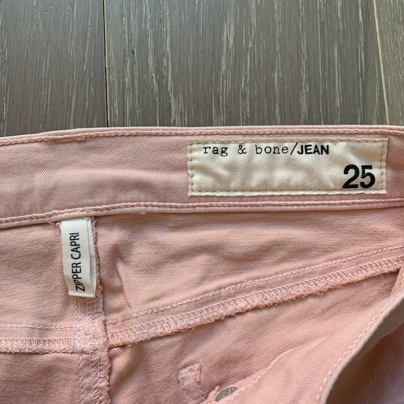 Rag & Bone Pink Zipper Capri Jeans Size 25 - Picture 3 of 5
